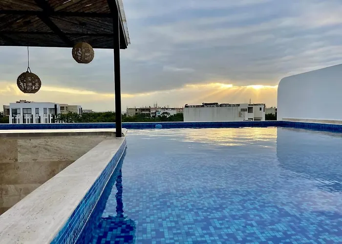 King With Rooftop Pool And Gym Casa de férias Tulum